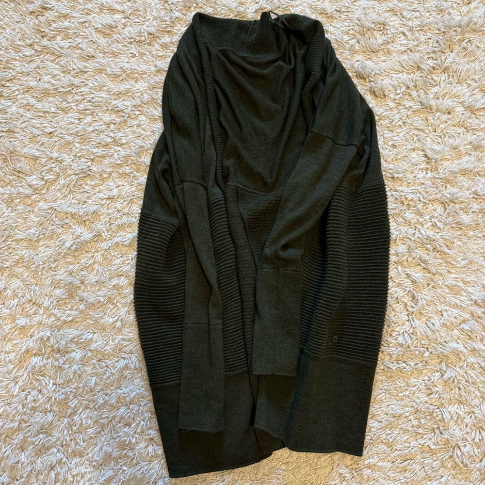Lululemon Forest Green Knit Cardigan